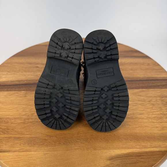 Little Kids‎ Kurt Geiger London Mini Bax Black Leather Combat Ankle Boots Size 6 main image 1
